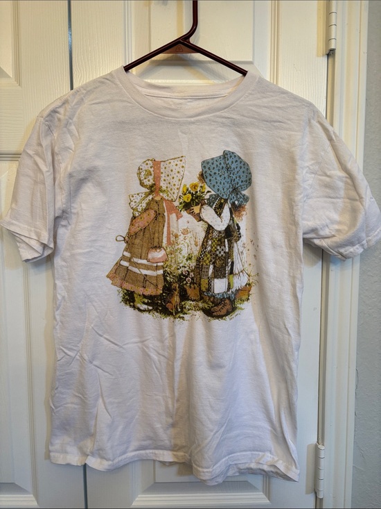 Holly Hobbie Tops - Holly Hobbie Women’s White Short Sleeve Tee with Sunbonnet Graphic